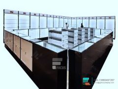 Dispensary Shelves Glass Front Counter Glass Display Cabinet