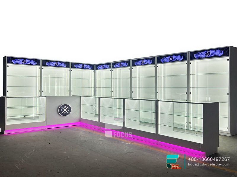 Dispensary Furniture Glass Wall Showcase Tobacco Stand