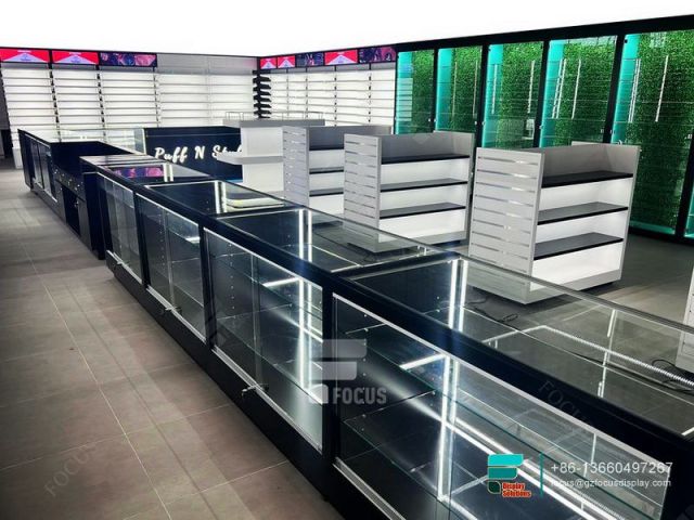 Tobacco Stand Showcase Glass Smoke Shop Display Cases