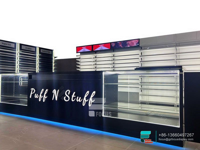 Tobacco Stand Showcase Glass Smoke Shop Display Cases