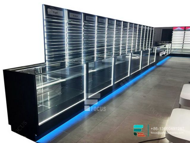 Cigarettes Racks Retail Display Glass Smoke Shop Shelves