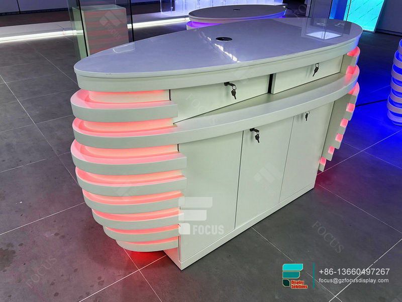 Customize Cigarette Counter Glass Show Case For Sale