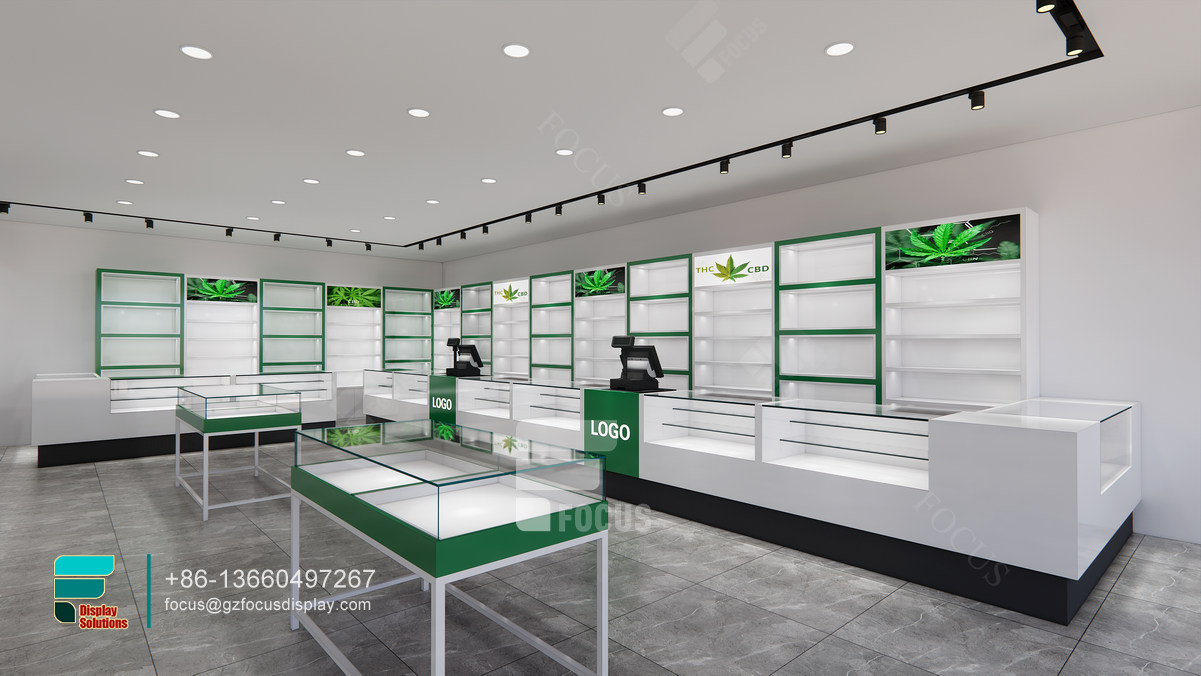 customize display cases floor glass display for smoke shop