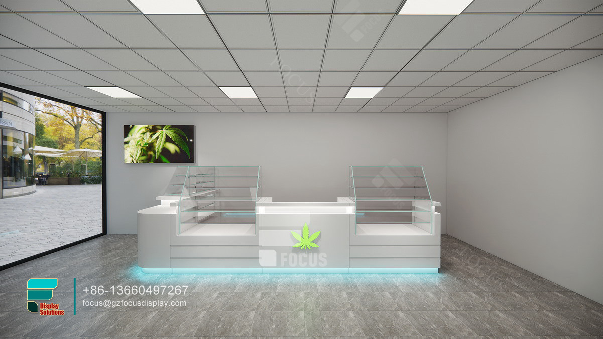 modern smoke shop counter glass display cabinet for shop