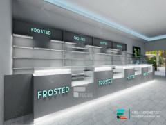 Cannabis Dispensary Interior Design Glass Display Cabinet LED