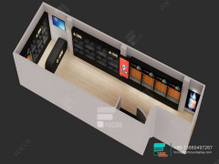Customized Cigarette Display Wall Case Glass Cabinet