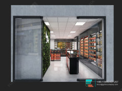 Cigarette Shelf Glass Display Case With LED Lights For Sale
