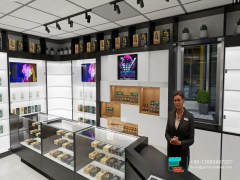 E Cigarette Display Glass Wall Display Vape Shop Design