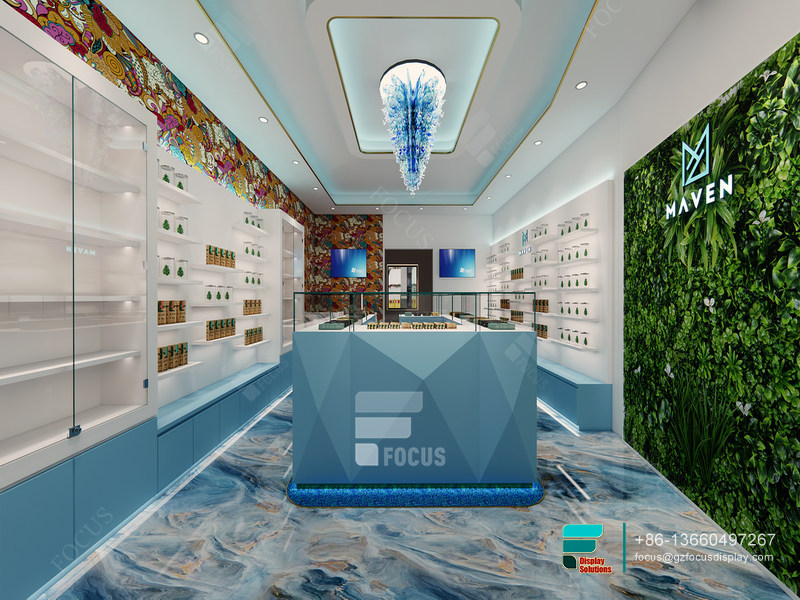 Cannabis Dispensary Display Cases Tobacco Shop Design