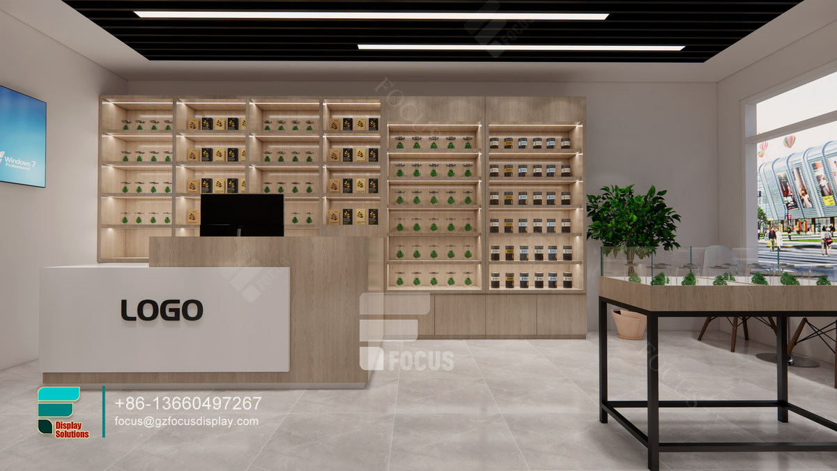 cigarette retail display rack glass display for retail shop