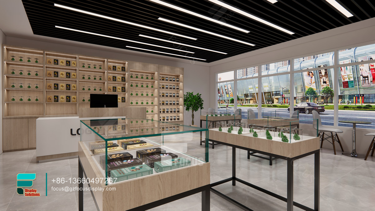 cigarette retail display rack glass display for retail shop