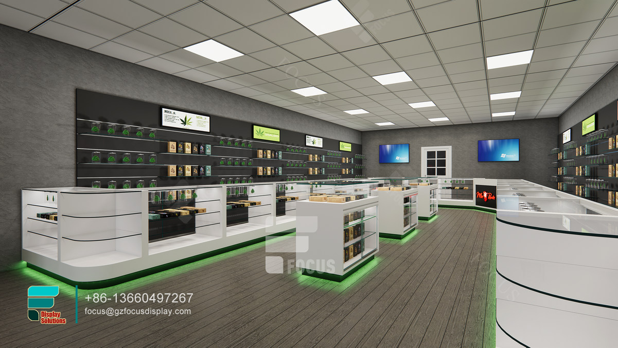 custom dispensary cabinets shop display glass shelving