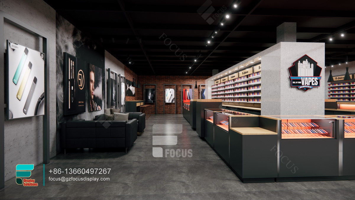 e cigarette display stand custom counter vape shop design