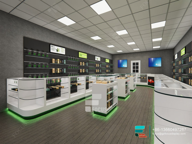 Custom Dispensary Cabinets Shop Display Glass Shelving