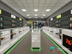 Custom Dispensary Cabinets Shop Display Glass Shelving