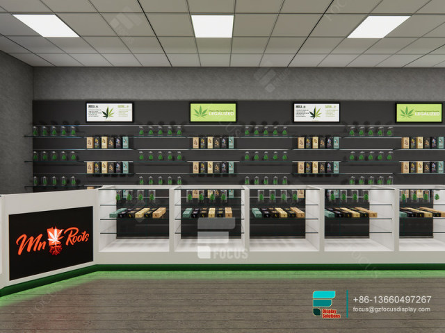 Custom Dispensary Cabinets Shop Display Glass Shelving