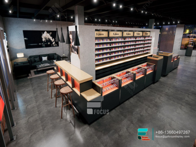 E Cigarette Display Stand Custom Counter Vape Shop Design