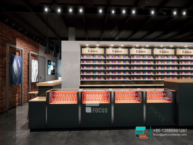 E Cigarette Display Stand Custom Counter Vape Shop Design