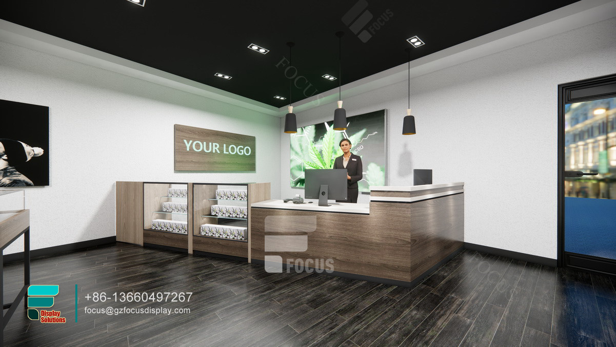 cigarette display dispenser store counter with glass display