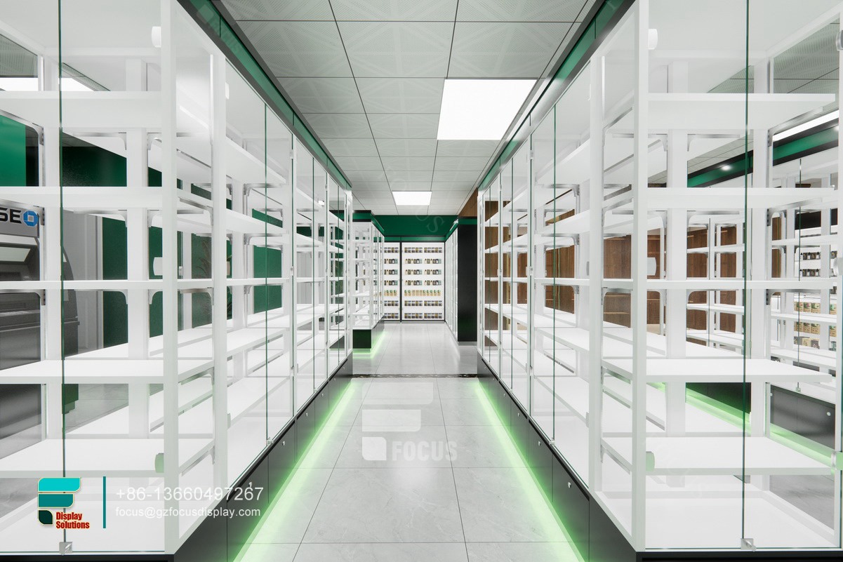 commercial dispensary display counters vape shop design
