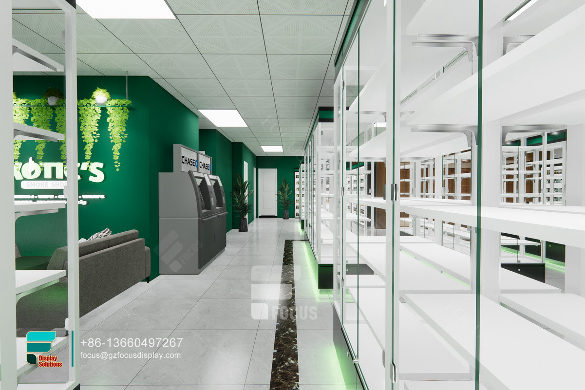commercial dispensary display counters vape shop design