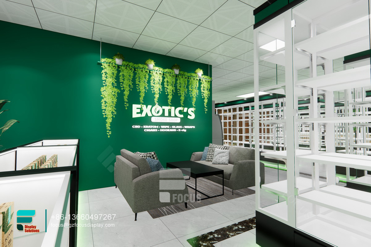 commercial dispensary display counters vape shop design