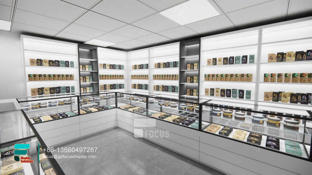custom cigarette display cabinet glass vitrine for sale