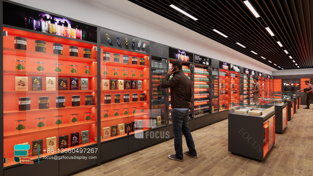 custom cigarettes display rack modern glass display case