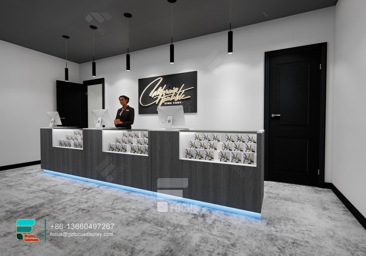 customize cigarette cabinets led glass shelf for sale
