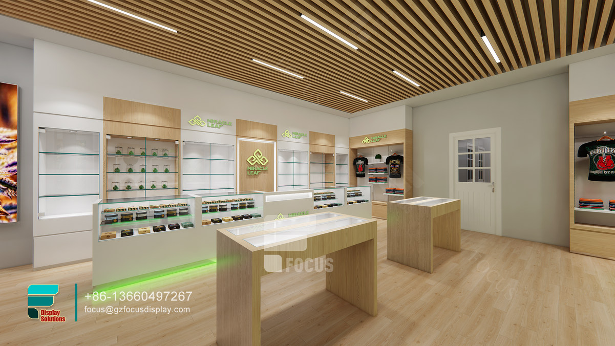 dispensary layout design glass showcase cigar display case