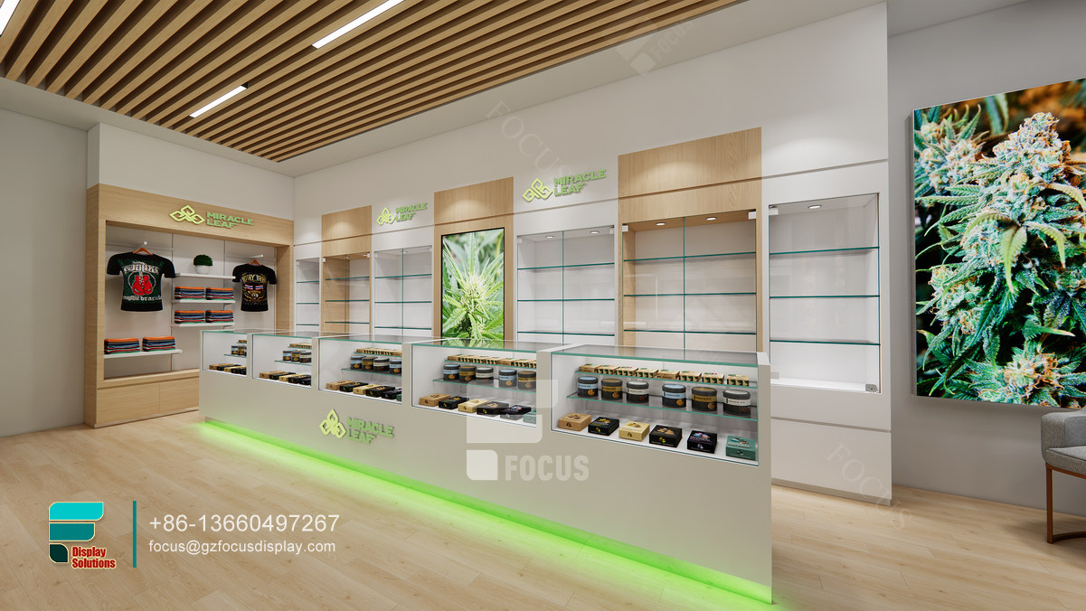 dispensary layout design glass showcase cigar display case