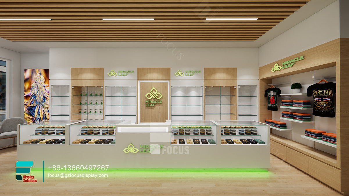 dispensary layout design glass showcase cigar display case