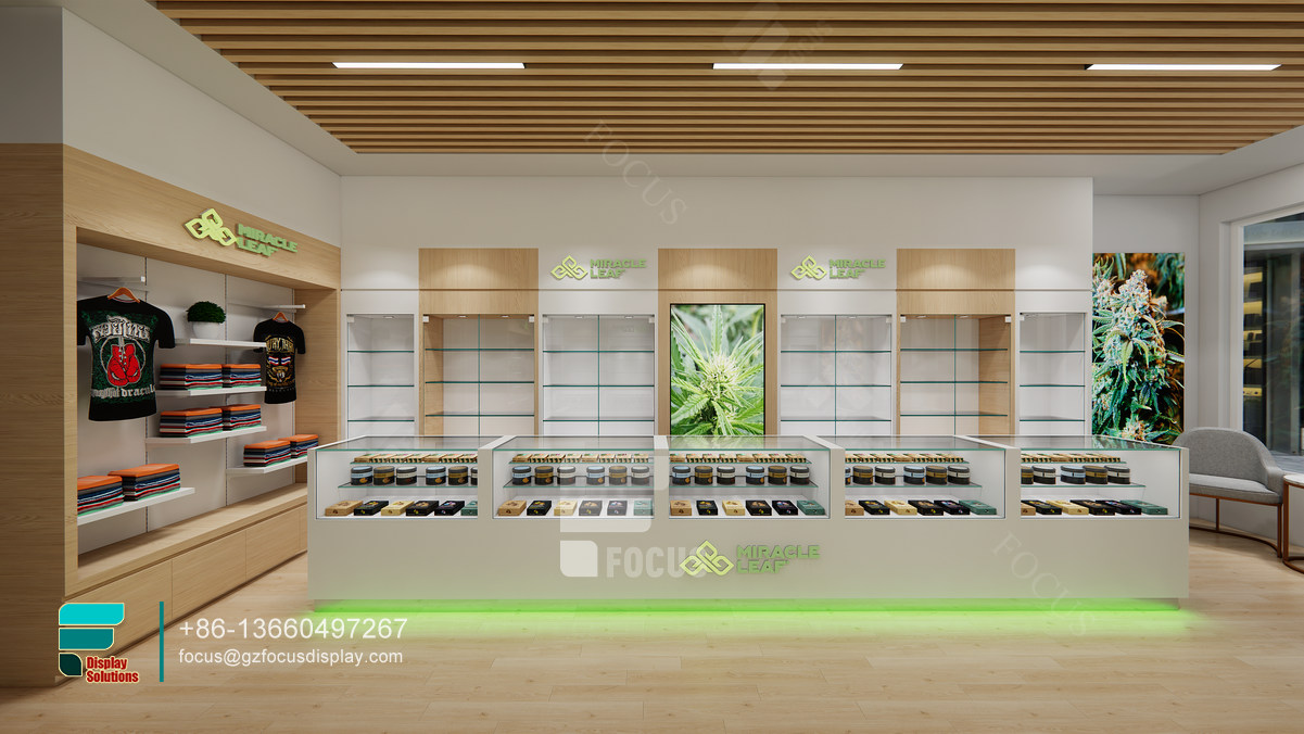dispensary layout design glass showcase cigar display case