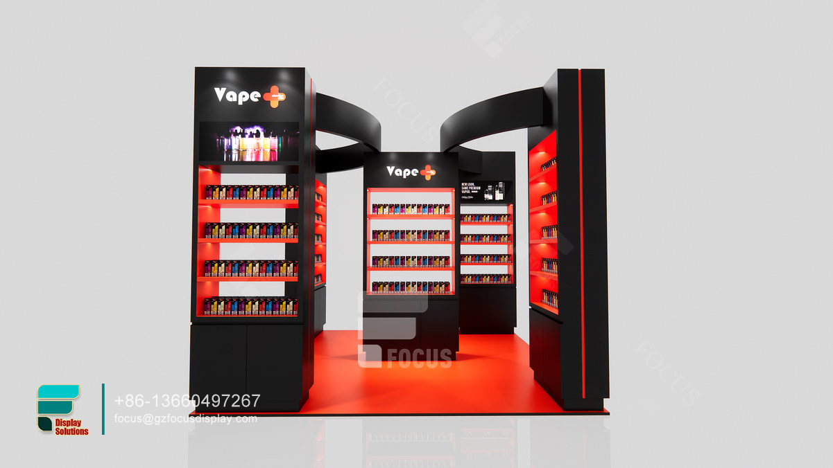 modern smoke shop countertop displays dispensary kiosk