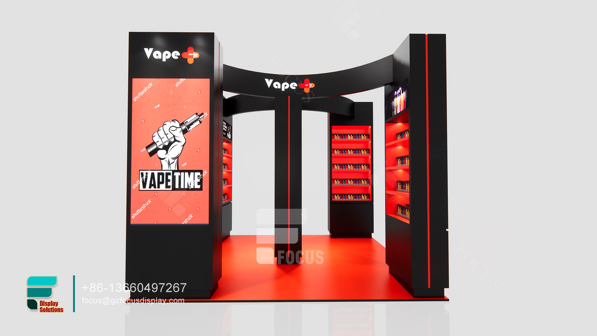 modern smoke shop countertop displays dispensary kiosk