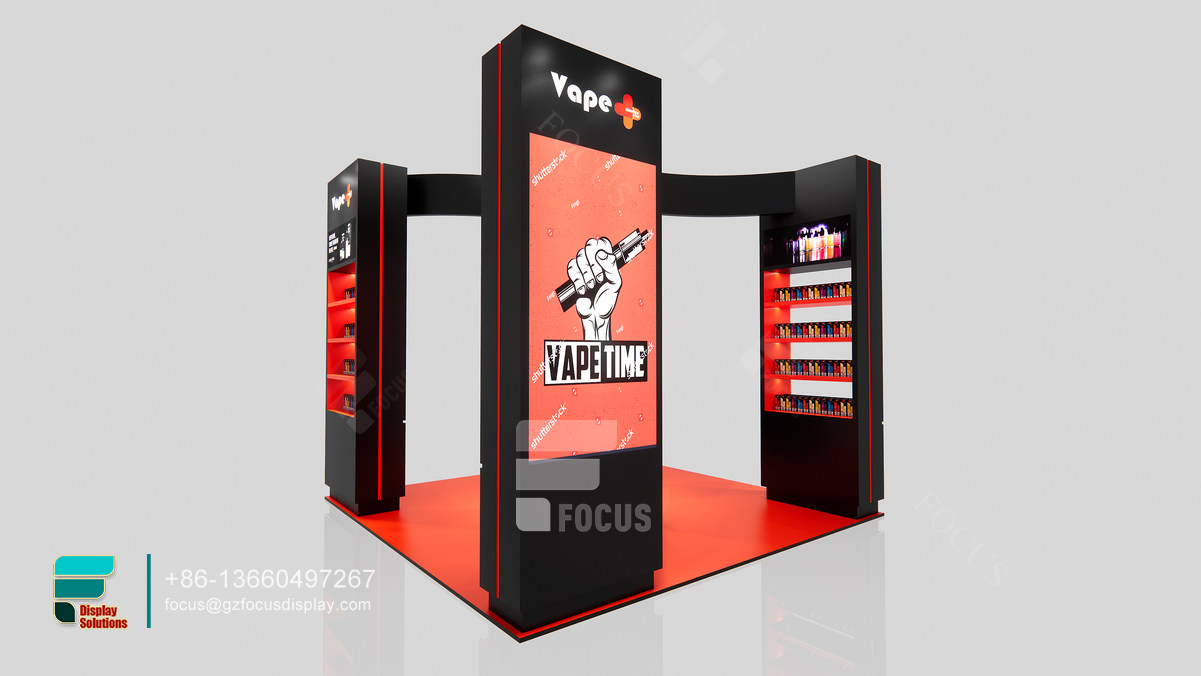 modern smoke shop countertop displays dispensary kiosk