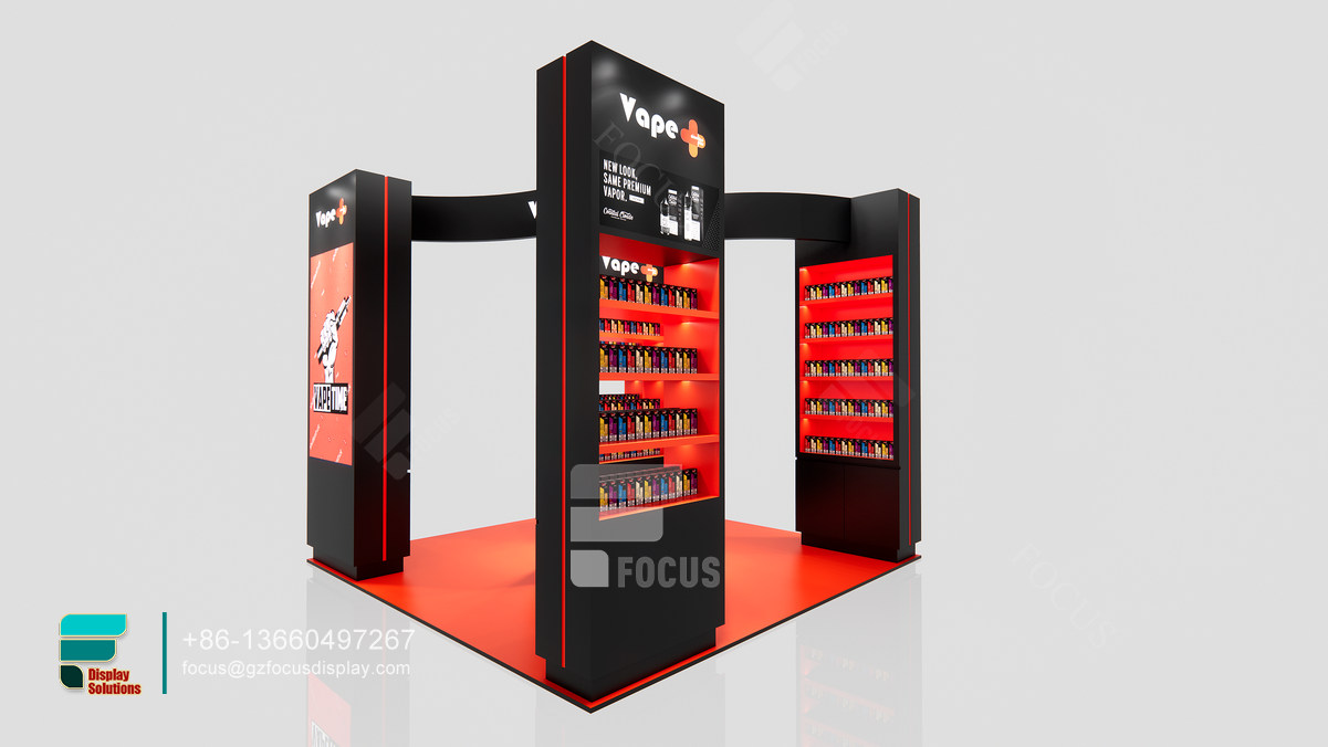 modern smoke shop countertop displays dispensary kiosk
