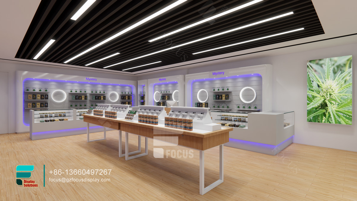 smoke shop glass displays glass cabinet with lights