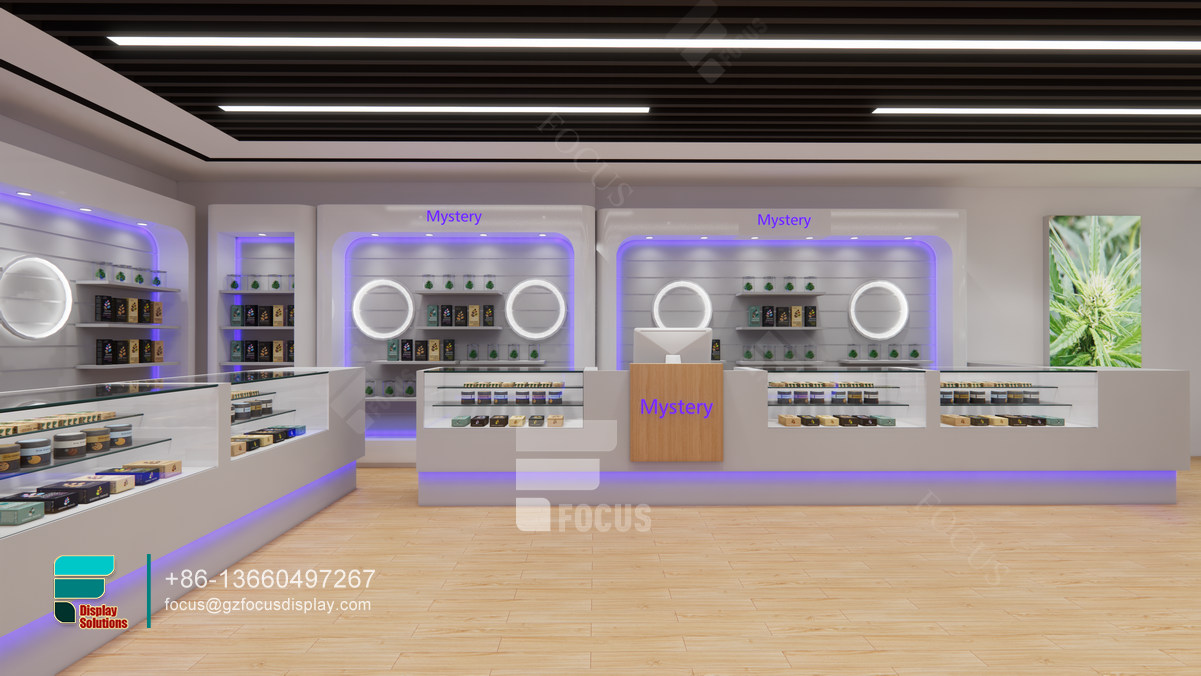smoke shop glass displays glass cabinet with lights