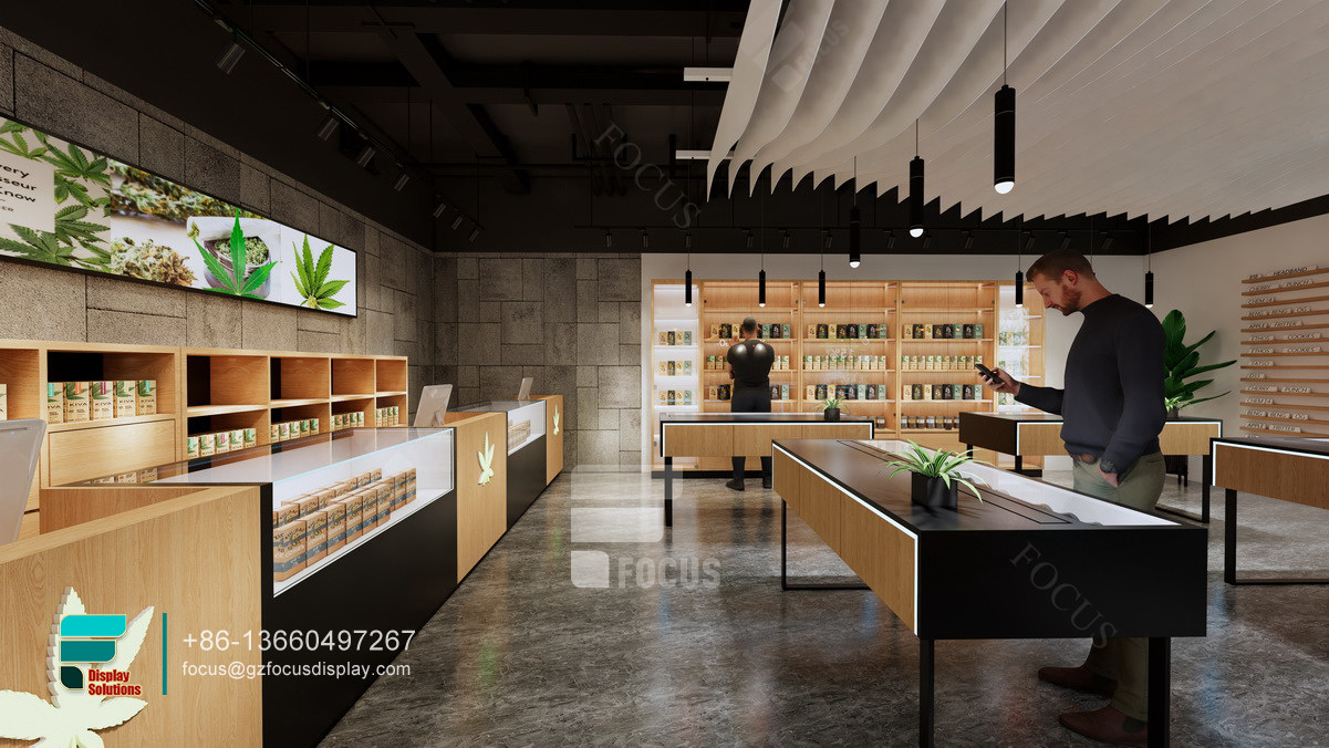 smoke shop window display cabinet glass cigarette counter