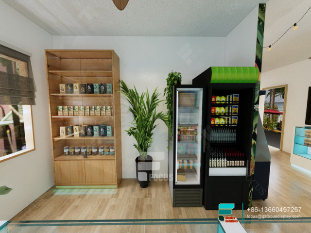 Modern Smoke Shop Fixtures Glass Display Case Cabinet