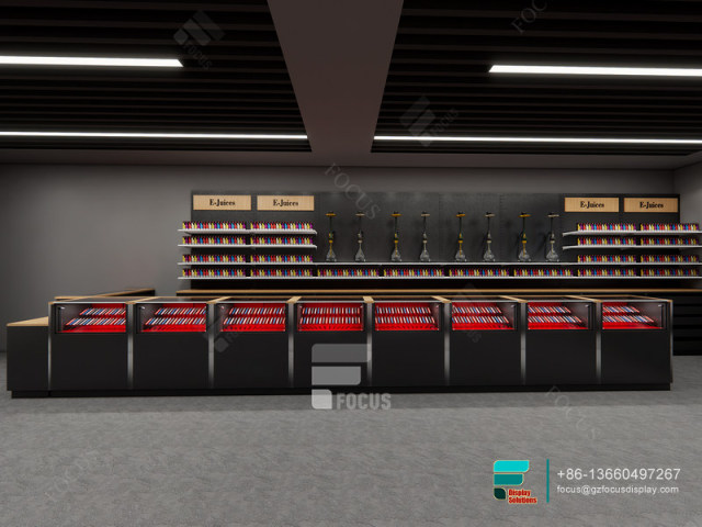 Custom Smoke Shop Furniture Retail Glass Display Case