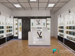 Lockable Cigarette Cabinet Glass Display Showcase With Light