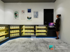 Customize Cigarette Cabinets LED Glass Shelf For Sale