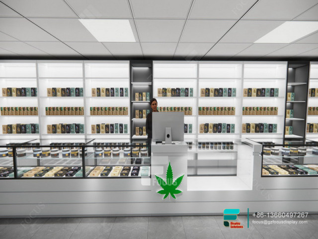 Custom Cigarette Display Cabinet Glass Vitrine For Sale