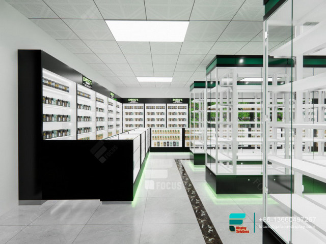 Commercial Dispensary Display Counters Vape Shop Design