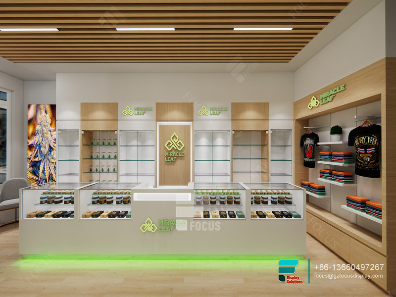 Dispensary Layout Design Glass Showcase Cigar Display Case