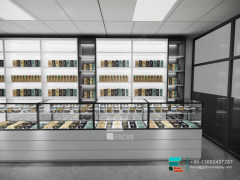 Custom Cigarette Display Cabinet Glass Vitrine For Sale