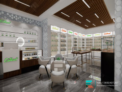 Commercial Cigar Display Cabinet Retail Glass Counter Design