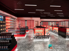 Smoke Shop Display Rack Tobacco Cabinet Modern Dispensary Design